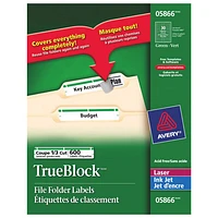 Avery Filing Labels (AVE05866) - 600 Pack - Green