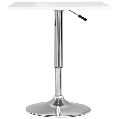 Contemporary Square Bar Table - White