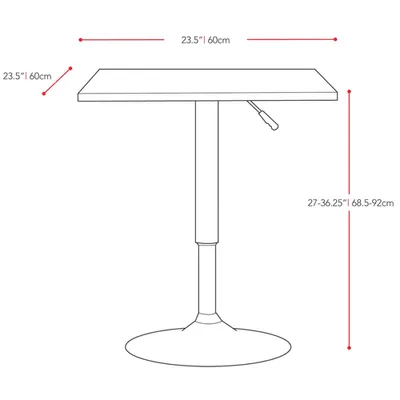 CORLIVING Contemporary Square Bar Table - White | Coquitlam Centre