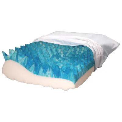 BodyForm Orthopedic Nightwave Gel Infused Foam Pillow - White