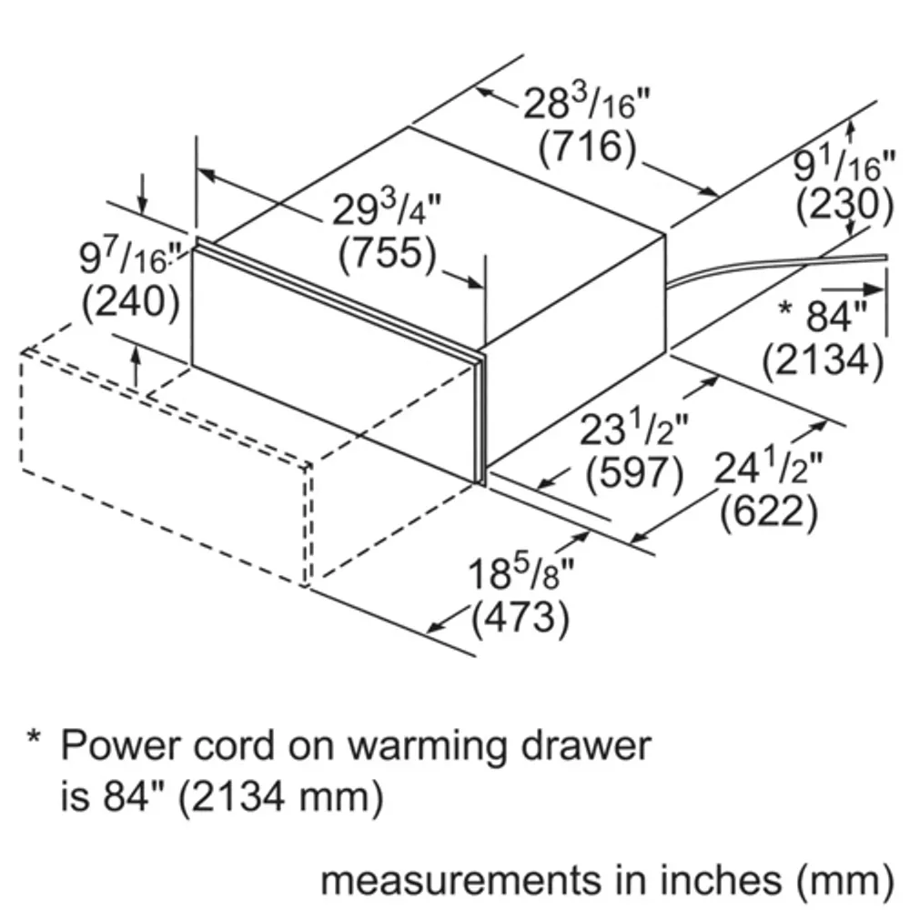 Bosch 30" 2.2 Cu. Ft. Warming Drawer (HWD5051UC) - Stainless Steel