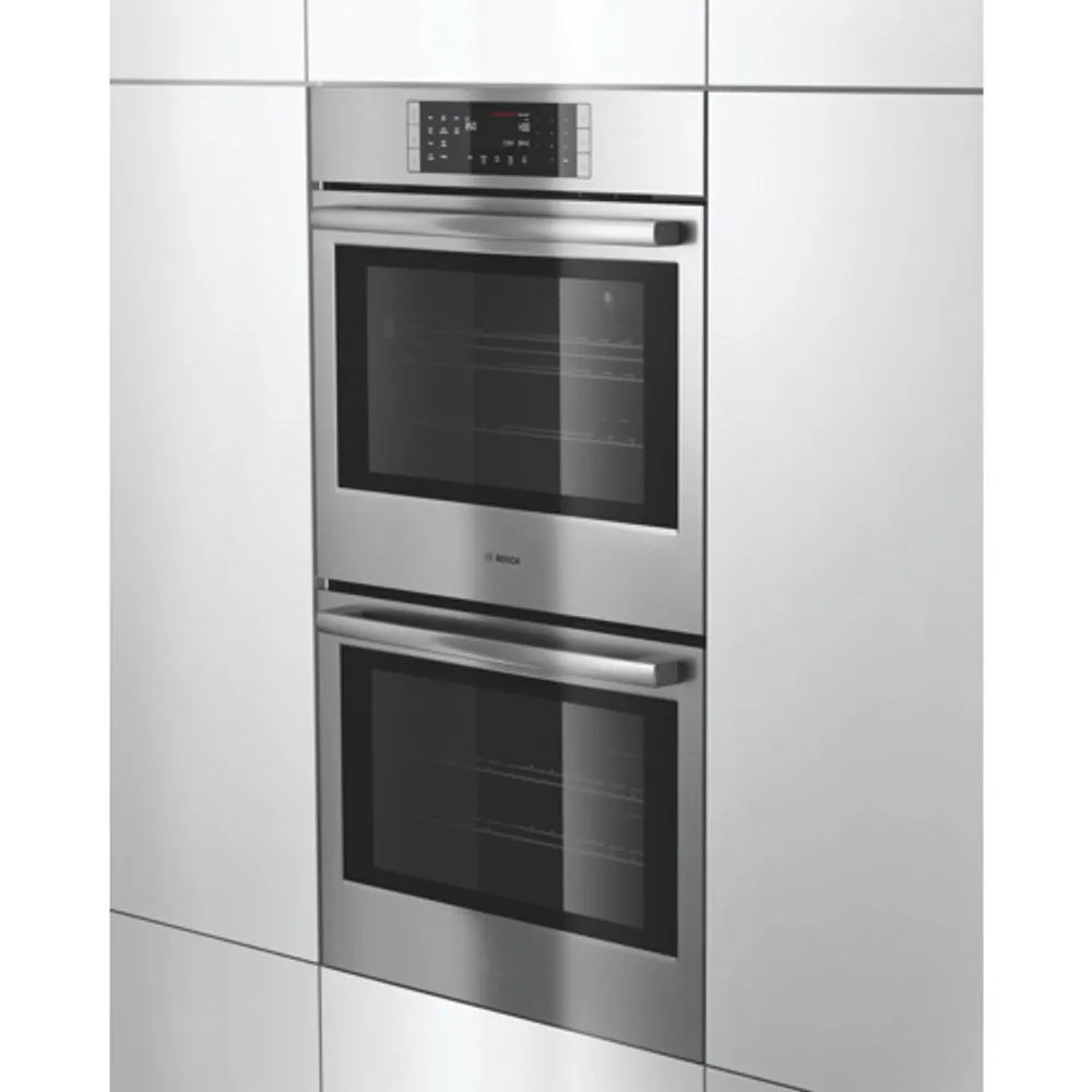 Bosch 30" 2 x 4.6 Cu. Ft. True Convection Electric Double Wall Oven (HBL8651UC) - Stainless Steel