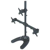 TygerClaw 13" - 24" Full Motion Monitor Desk Triple-Arm Mount - Black