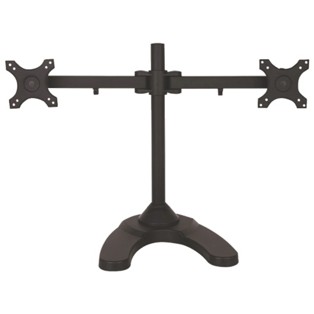 TygerClaw 13" - 24" Full Motion Monitor Desk Dual-Arm Mount - Black