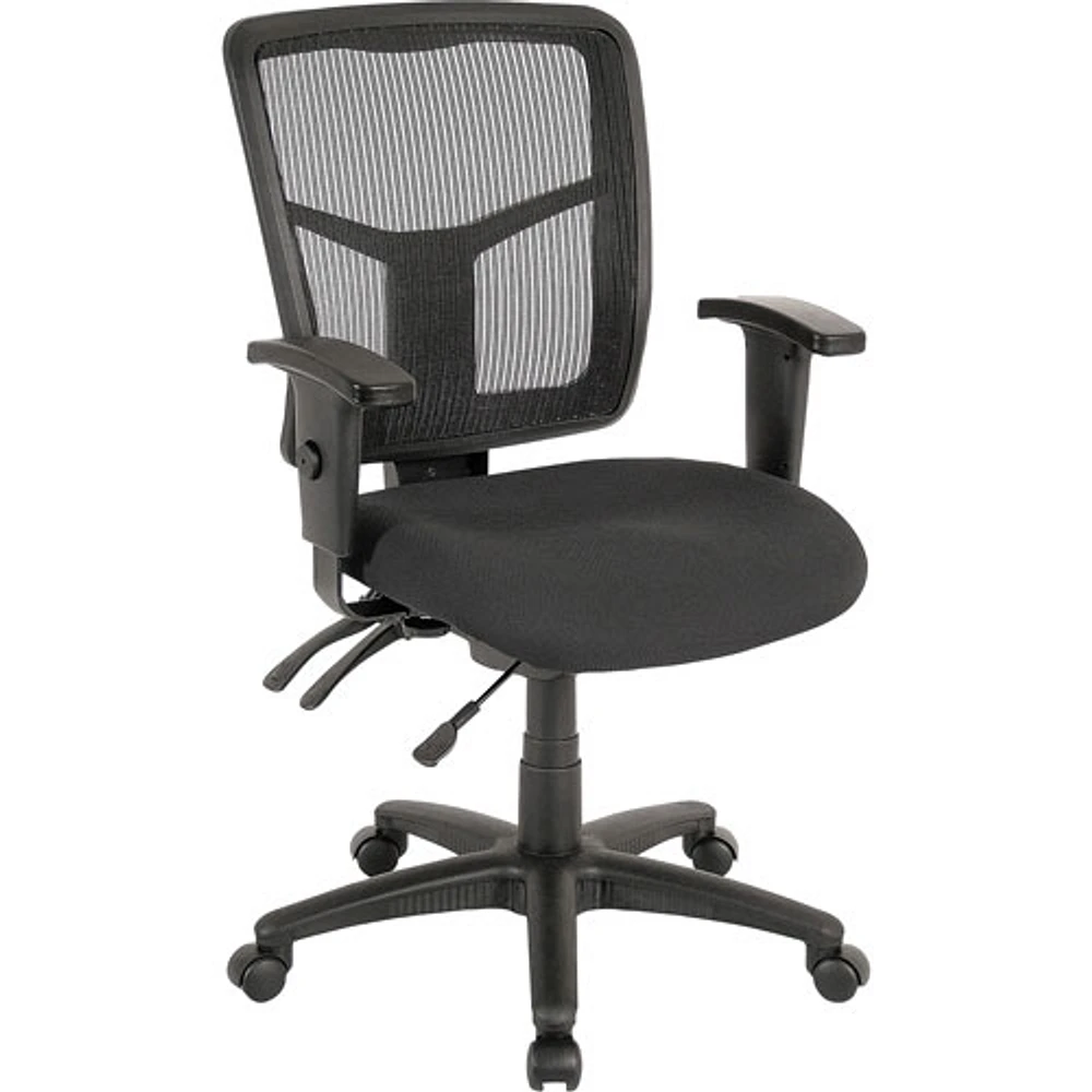 Lorell 86000 Series Mid-Back Chair - Black