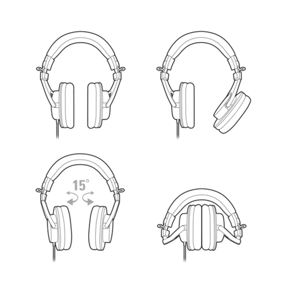 Audio-Technica ATH-M30X Over-Ear Monitor Headphones - Black