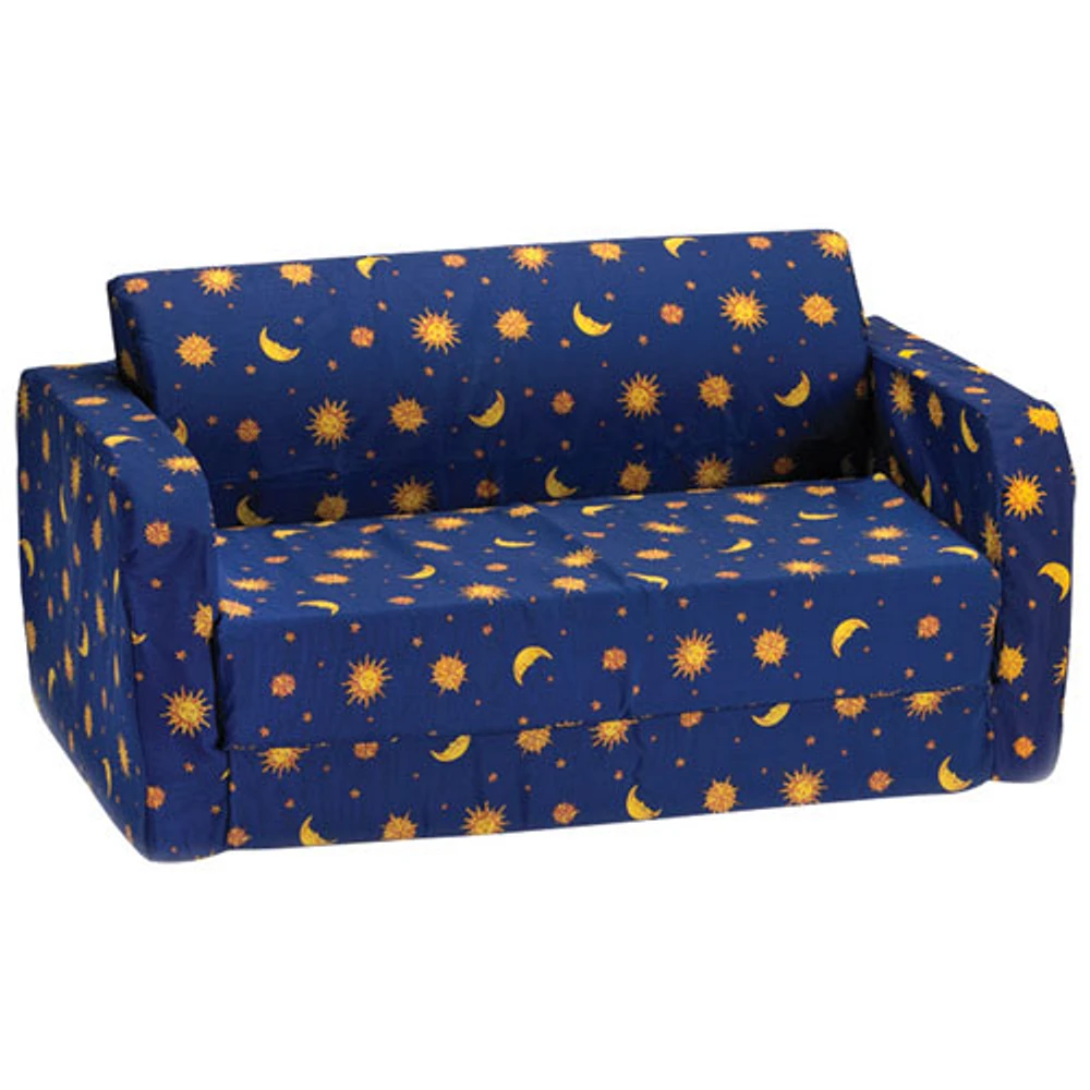 Sofa rabattable en polyester pour enfants de Comfy Kids - Galaxie bleue