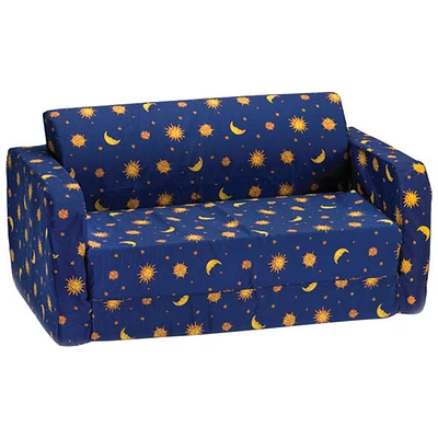 Comfy Kids - Polyester Kids Flip Sofa - Blue Galaxy