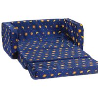 Comfy Kids - Polyester Kids Flip Sofa - Blue Galaxy