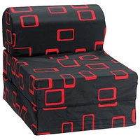 Fauteuil rabattable pour enfants de Comfy Kids - Noir - Rouge