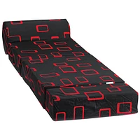 Fauteuil rabattable pour enfants de Comfy Kids - Noir - Rouge