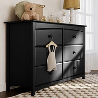 Storkcraft Kenton 6-Drawer Double Nursery Dresser-Black