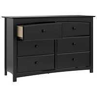 Storkcraft Kenton 6-Drawer Double Nursery Dresser-Black