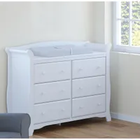 Storkcraft Avalon 6-Drawer Nursery Dresser-White