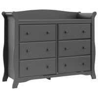 Storkcraft Avalon 6-Drawer Dresser - Grey