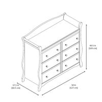 Storkcraft Avalon 6-Drawer Dresser - Grey