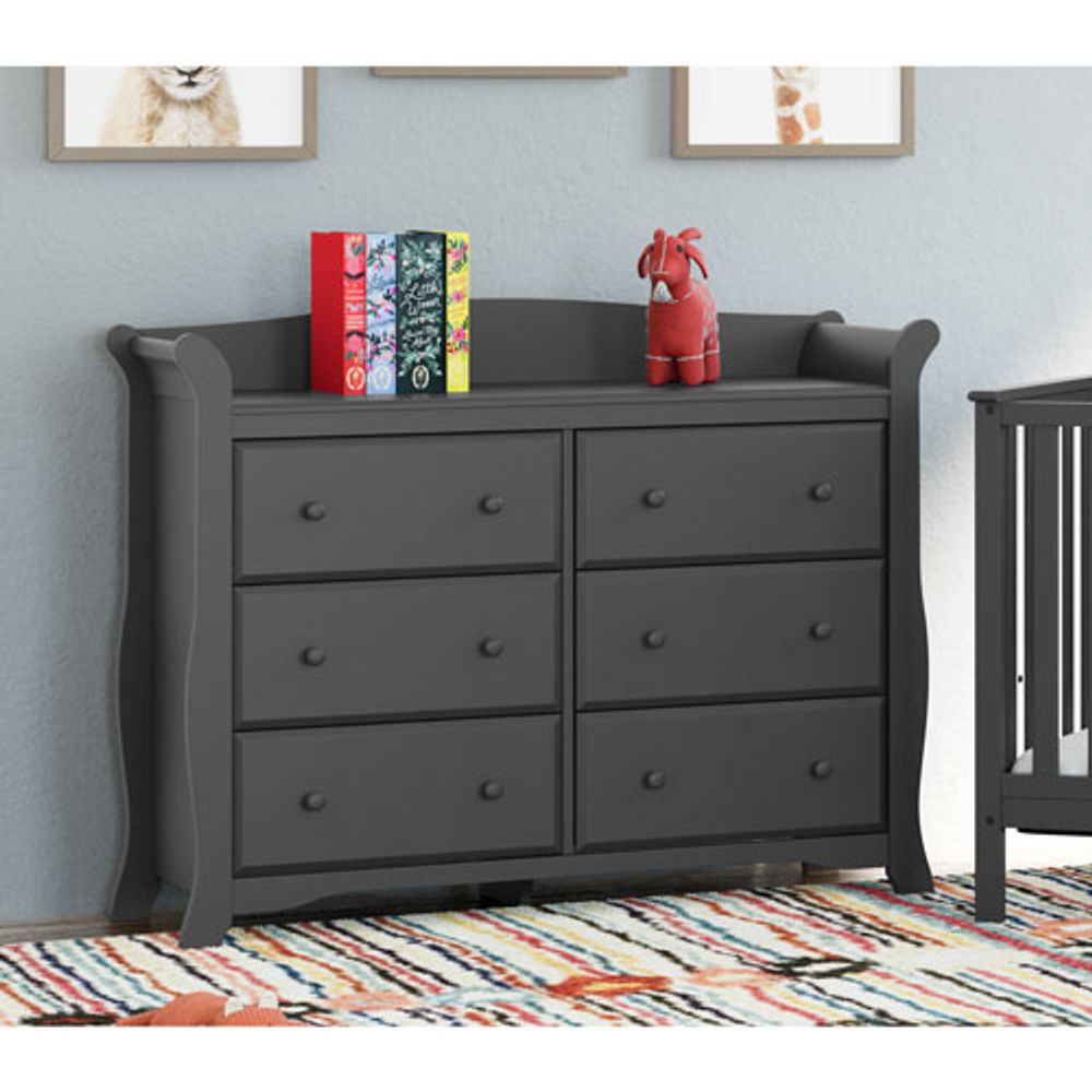 Storkcraft Avalon 6-Drawer Dresser - Grey