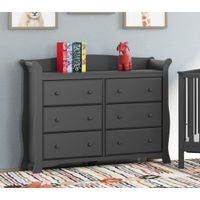 Storkcraft Avalon 6-Drawer Dresser - Grey