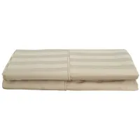 Maholi Damask Stripe Collection 310 Thread Count Pillow Case - 2 Pack - Queen - Taupe