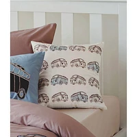 Coussin carré Combi Vans de Maholi - Taupe