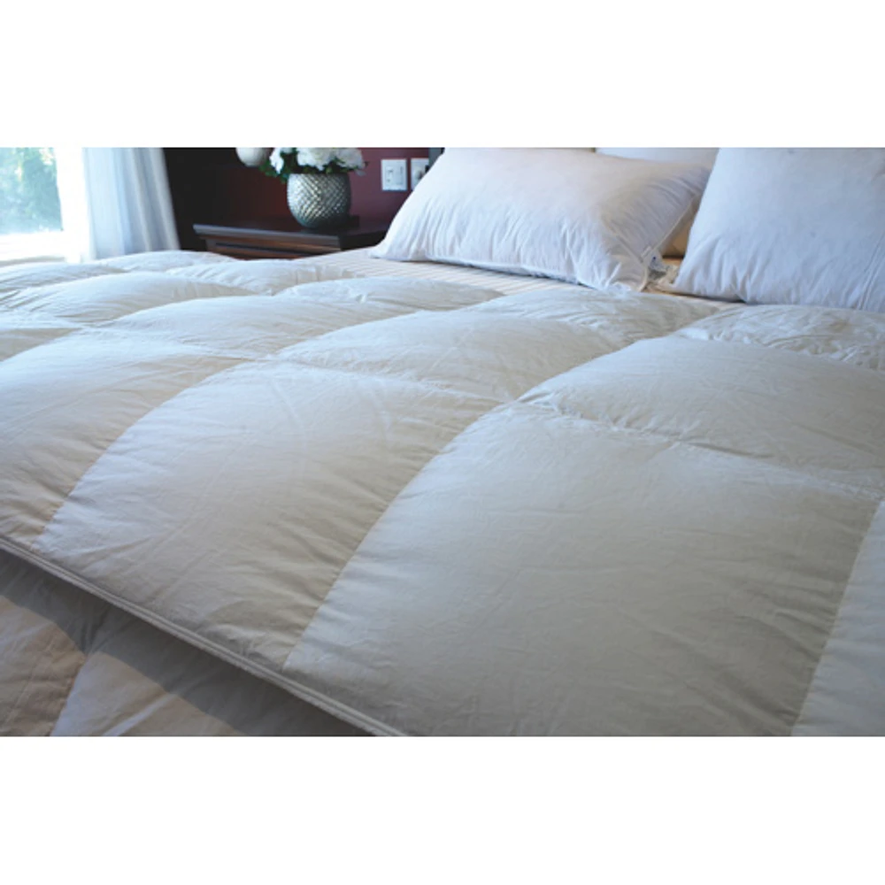 Douillette d'hiver Plus en duvet d'oie contexture de 260 Royal Elite de Maholi - Lit double - Blanc