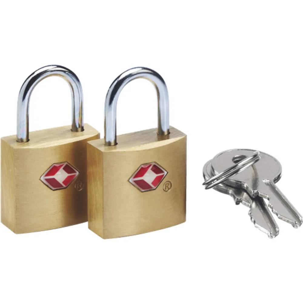 Go Travel TSA Luggage Brass Padlock - 2 Pack