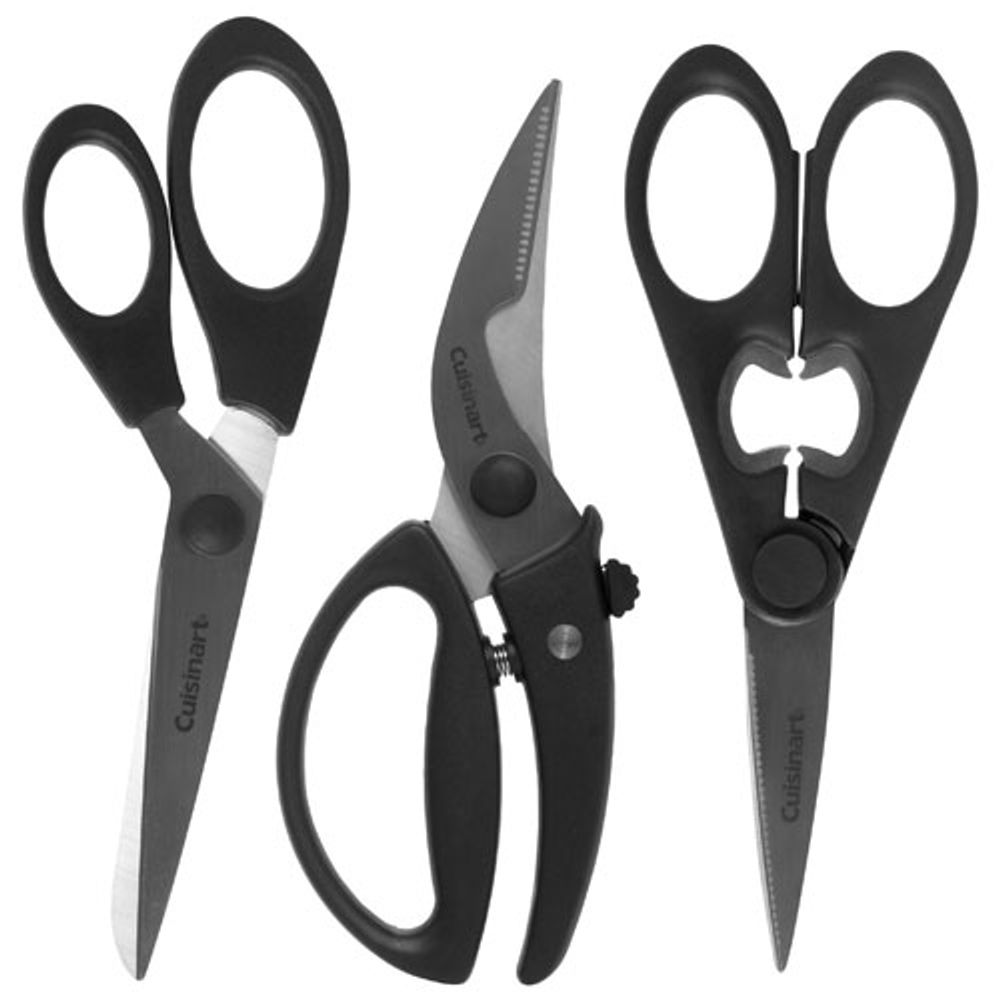 Cuisinart 3-Piece Kitchen Shear Set - Silver/Black