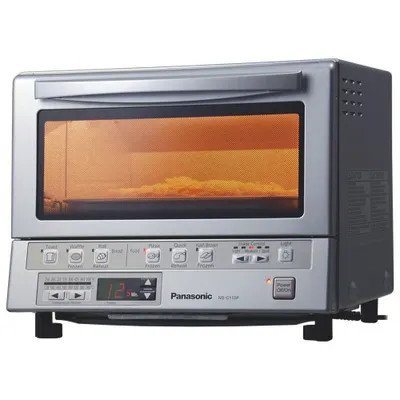 Panasonic FlashXpress Double Infrared Toaster Oven (NBG110P) - 0.5 Cu. Ft./14L - Silver
