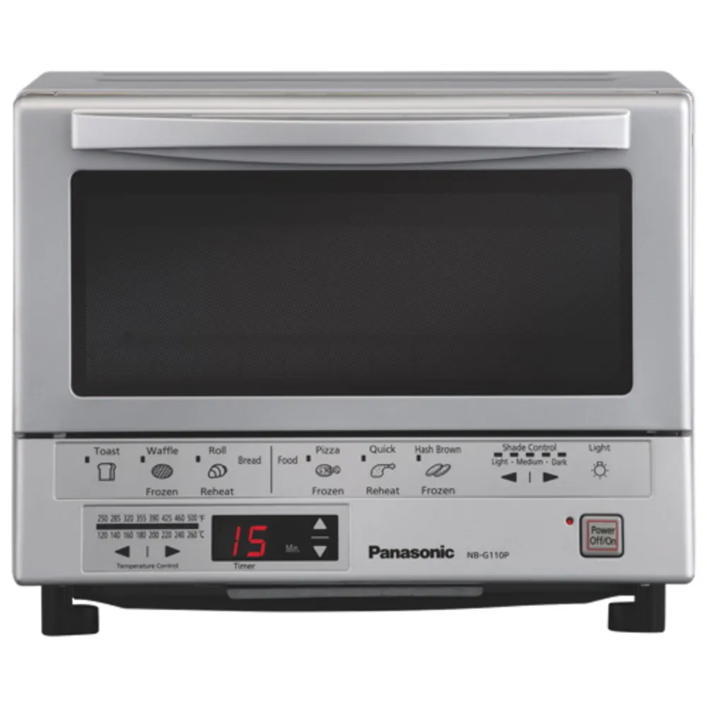 Panasonic FlashXpress Double Infrared Toaster Oven (NBG110P) - 0.5 Cu. Ft./14L - Silver