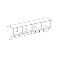 Prepac 60" Wide Hanging Entryway Shelf