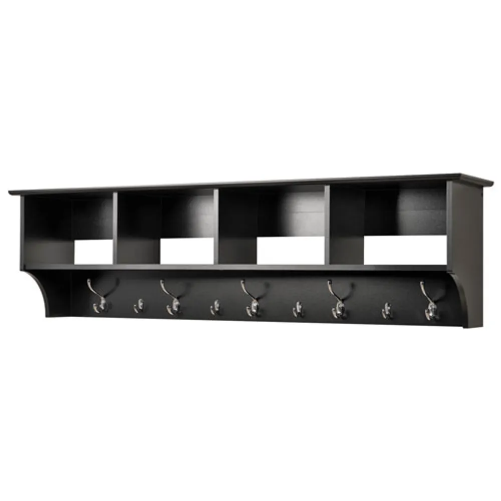 Prepac 60" Wide Hanging Entryway Shelf - Black