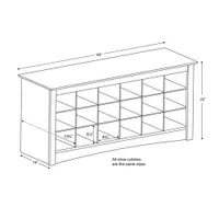 Shoe Cubbie Storage Bench