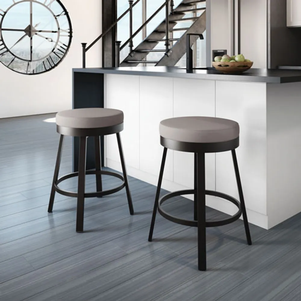 Clock Modern Counter Height Barstool - Cobrizo