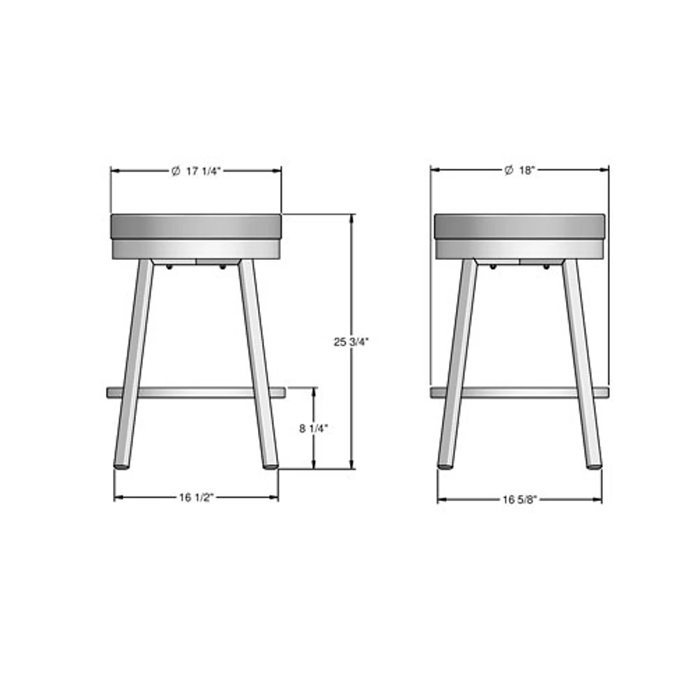 Clock Modern Counter Height Barstool - Cobrizo