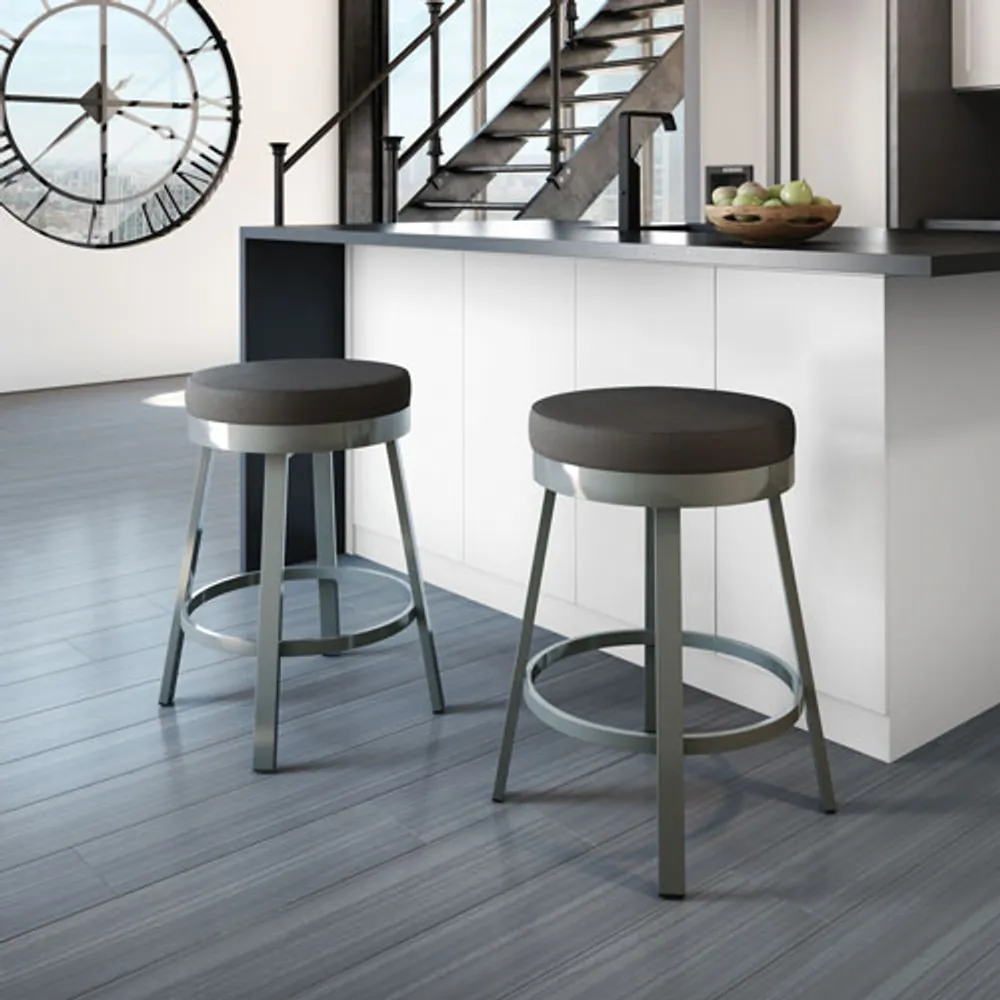 Clock Modern Bar Height Barstool - Magnetite