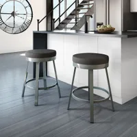 Clock Modern Bar Height Barstool - Magnetite