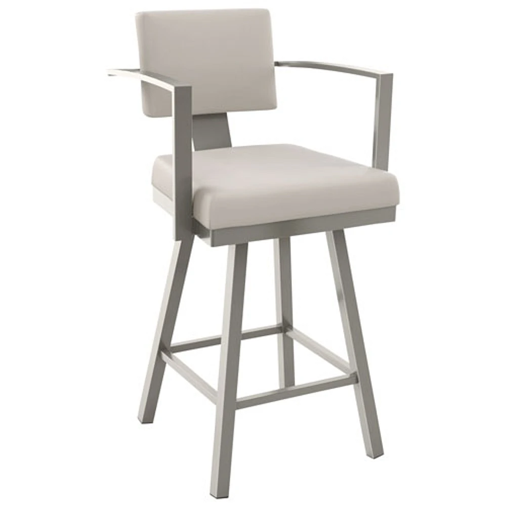 Akers Modern Counter Height Barstool - Titanium