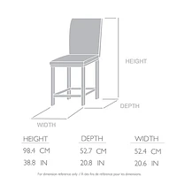 Akers Modern Counter Height Barstool - Titanium