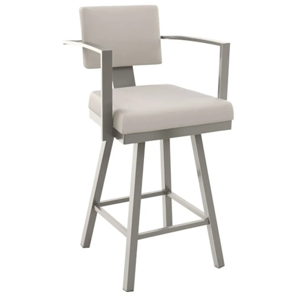 Akers Modern Bar Height Barstool - Titanium