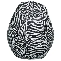 Contemporary Pear-Shaped Bean Bag Chair - Zebra