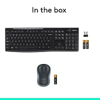 Logitech MK270 Wireless Keyboard & Mouse Combo - Black