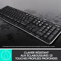 Ensemble avec clavier et souris sans fil MK270 de Logitech - Noir