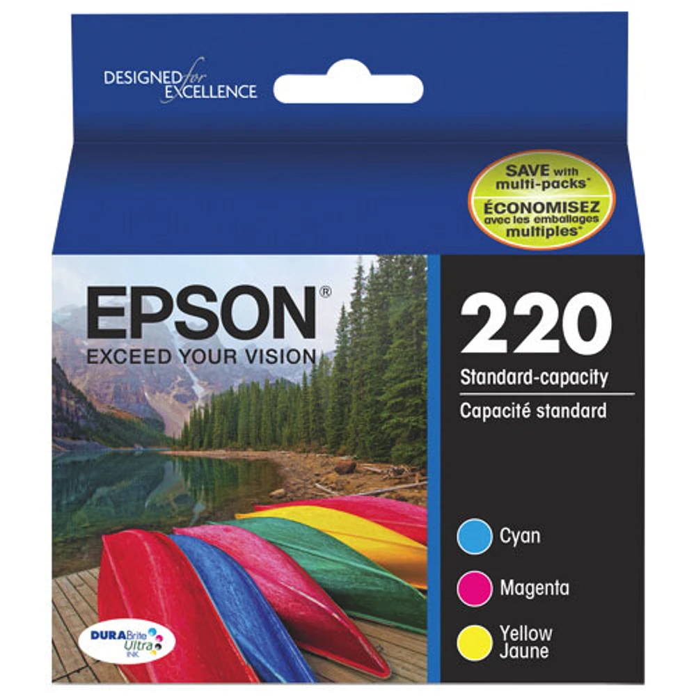 Epson DURABrite Ultra T220 Colour Ink (T220520-S) - 3 Pack