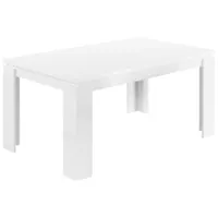 Contemporary 6-Seating Rectangular Dining Table - White