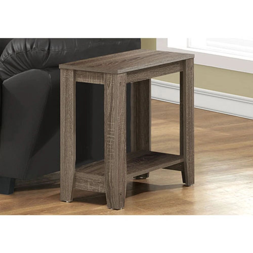 Contemporary Rectangular Accent Table - Dark Taupe