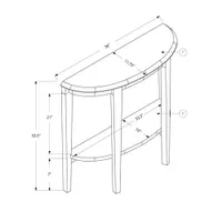 Contemporary Half-Moon Accent Table