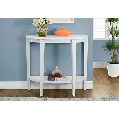 Table d'appoint en demi-lune contemporaine - Blanc