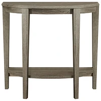 Contemporary Half-Circle Console Table - Dark taupe