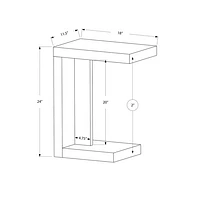 Contemporary Rectangular Accent Table - Cappuccino (I 2486)