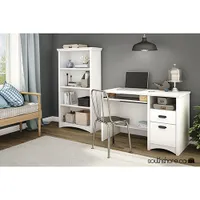 Gascony 58.3" 4-Shelf Bookcase - Pure White